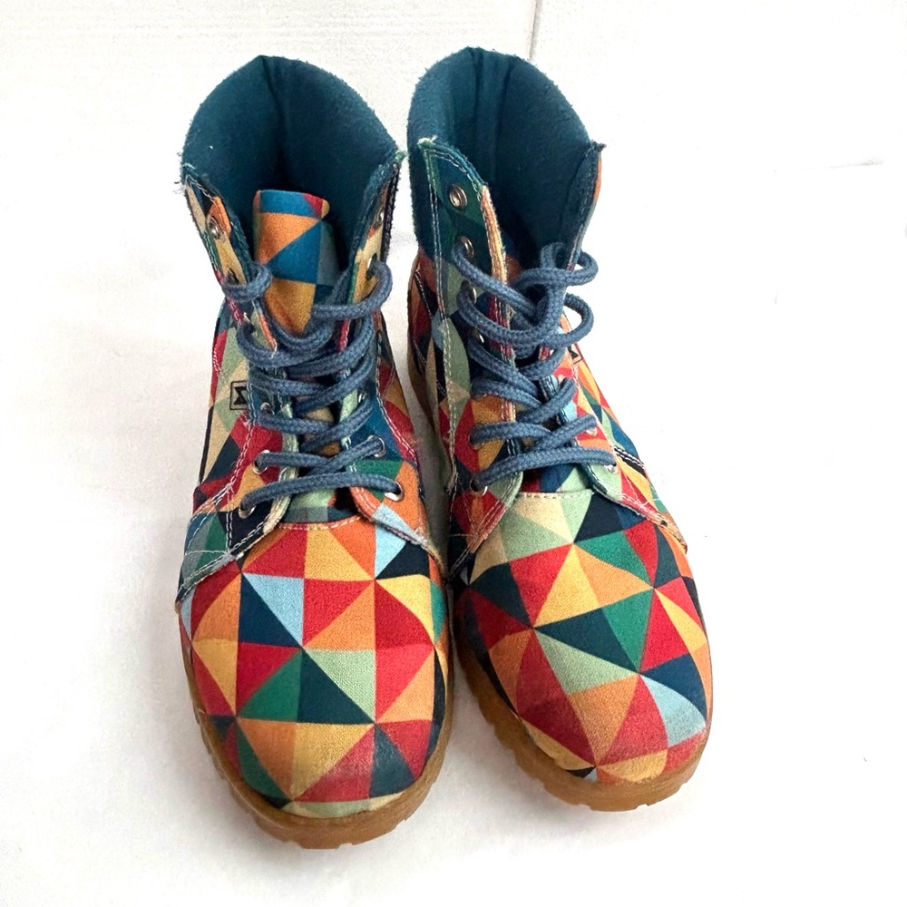 Mandraka Colorful Geometric High Top Maximalist‎ Boots
